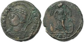 Römische Münzen, MÜNZEN DER RÖMISCHEN KAISERZEIT. Constantin d. Gr. 306-337 n. Chr. Red Follis (Trier) 330-335 n. Chr, 17 mm. Vs: Büst mit Constantino...