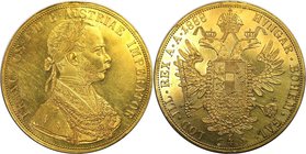 RDR – Habsburg – Österreich, KAISERREICH ÖSTERREICH. Franz Joseph I. (1848-1916). 4 Dukaten 1888, Wien, Gold. Fr: 487, Herinek: 43, Jaeger 345. Schön-...
