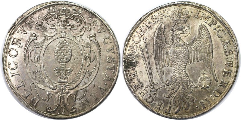 Altdeutsche Münzen und Medaillen, AUGSBURG, STADT. 1 Taler 1626, Pyr in Barockka...