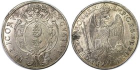 Altdeutsche Münzen und Medaillen, AUGSBURG, STADT. 1 Taler 1626, Pyr in Barockkartusche, unten Mmz. Hufeisen / Gekrönter Reichsadler, Titel Ferdinand ...
