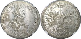 Altdeutsche Münzen und Medaillen, AUGSBURG. 1/2 Taler 1640, mit Titel Ferdinand III. Silber. Forster 281. NGC AU-58. Prachtexemrlar. Min. Justiert. Se...