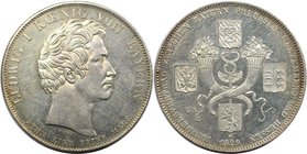 Altdeutsche Münzen und Medaillen, BAYERN / BAVARIA. Ludwig I. (1825-1848). Konv.-Taler 1829, Handelsvertrag zwischen Bayern, Preußen, Württemberg und ...