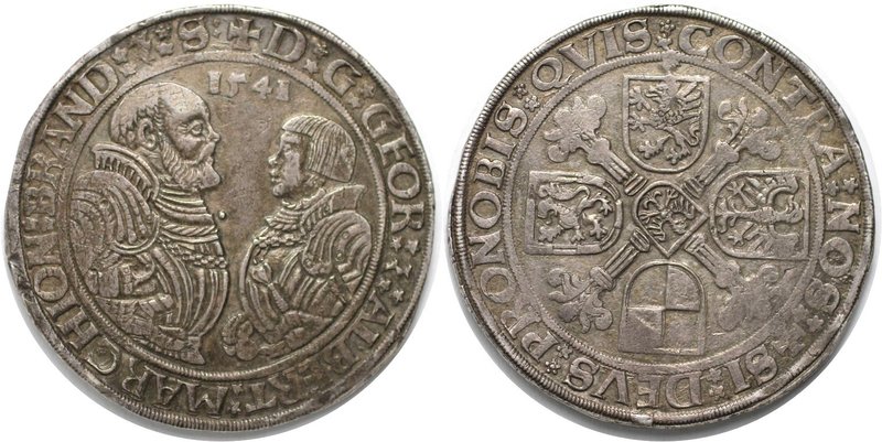 Altdeutsche Münzen und Medaillen, BRANDENBURG IN FRANKEN. Georg und Albrecht, 15...