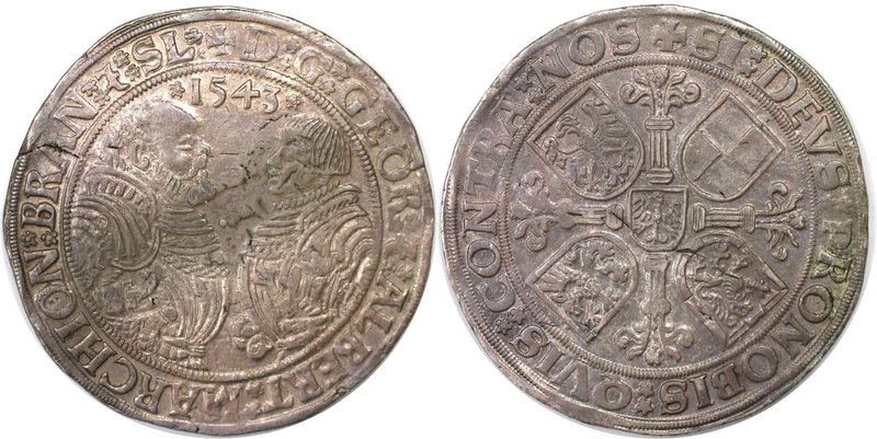 Altdeutsche Münzen und Medaillen, BRANDENBURG IN FRANKEN. Georg und Albrecht (15...