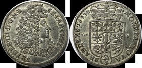 Altdeutsche Münzen und Medaillen, BRANDENBURG IN PREUSSEN. Friedrich III. (1688-1701). 2/3 Taler 1693 LCS, Berlin, Vs: Buste Friedrich III / Rs: Gekro...
