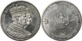 Altdeutsche Münzen und Medaillen, BRANDENBURG IN PREUSSEN. Wilhelm I. (1861-1888). Krönungstaler 1861 A, Silber. Jaeger 87, Thun 265, AKS 116. Fast St...