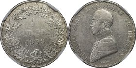 Altdeutsche Münzen und Medaillen, HESSEN-HOMBURG. Landgraf Ludwig Wilhelm Friedrich (1829-1839). Gulden 1838 XL, Silber. KM 12. Auflage 11000 Stück. N...