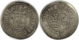 Altdeutsche Münzen und Medaillen, Minden-Bistum. Anton von Schaumburg (1587-1599). 1/24 Taler (Groschen) 1598, Sehr schön. Selten!