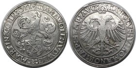 Altdeutsche Münzen und Medaillen, ÖTTINGEN, GRAFSCHAFT. Karl Wolfgang, Ludwig XV. und Martin, 1522-1549. Taler 1544, Titel Karl V. Silber. 28,71 g. Da...