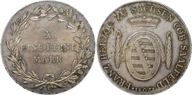 Altdeutsche Münzen und Medaillen, Herzogtum Sachsen-Saalfeld-Coburg. Franz Friedrich Anton (1800-1806). Taler (Konventionstaler) 1805 L, Dav. 831. Vor...