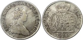 Altdeutsche Münzen und Medaillen, SACHSEN - ALBERTINE. Friedrich August III. (1763-1806). 2/3 Taler 1766 EDC, Silber. Buck 124b. Sehr schön. Leichte K...