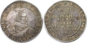 Altdeutsche Münzen und Medaillen, Sachsen-Mittel-Weimar. Johann (1603-1605). Taler 1605, Saalfeld, auf seinen Tod. Silber. Schnee 339, Koppe 188, Dav....
