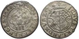 Altdeutsche Münzen und Medaillen, TRIER. Johann Hugo von Orsbeck (1676-1711). III Petermenger 1708 GG, Silber. KM 191. Schön 8. Sehr schön+