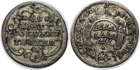 Altdeutsche Münzen und Medaillen, WÜRTTEMBERG. Karl Eugen (1744-1793). 1/48 Taler 1779, Silber. KM 422. Vorzüglich