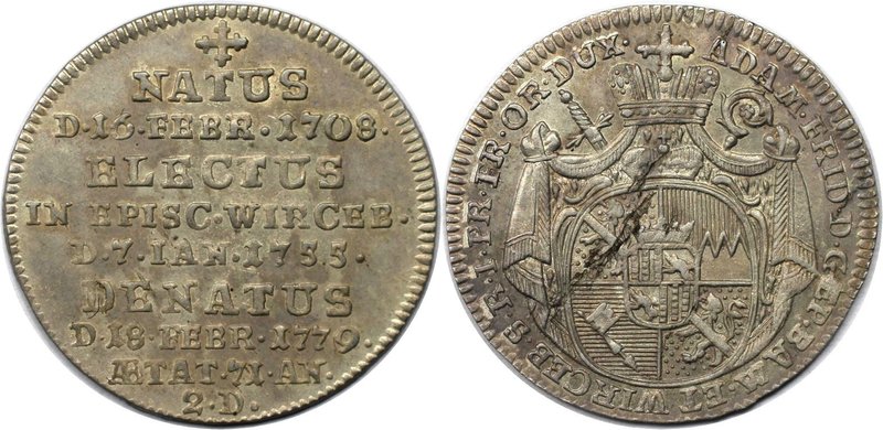 Altdeutsche Münzen und Medaillen, Würzburg-Bistum. Adam Friedrich von Seinsheim ...