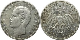 Deutsche Münzen und Medaillen ab 1871, REICHSSILBERMÜNZEN, Bayern, Otto (1886-1913). 5 Mark 1904 D, Silber. Jaeger 46. Sehr schön