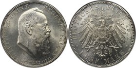 Deutsche Münzen und Medaillen ab 1871, REICHSSILBERMÜNZEN, Bayern, Prinzregent Luitpold (1886-1912). Zum 90-jähr. Geb. m. Lebensdaten. 5 Mark 1911 D, ...