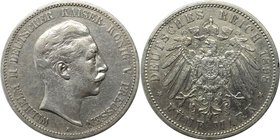 Deutsche Münzen und Medaillen ab 1871, REICHSSILBERMÜNZEN, Preußen, Wilhelm II. (1888-1918). 5 Mark 1898 A, Silber. Jaeger 104. Sehr schön