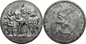 Deutsche Münzen und Medaillen ab 1871, REICHSSILBERMÜNZEN, Preußen, Wilhelm II. (1888-1918). Zur 100-Jahr-Feier des königlichen Aufrufs zum Befreiungs...
