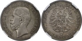 Deutsche Münzen und Medaillen ab 1871, REICHSSILBERMÜNZEN. Reuß. Jungere Linie. Heinrich XIV. (1867-1913). 2 Mark 1884 A, Silber. Jaeger 120. Vorzügli...