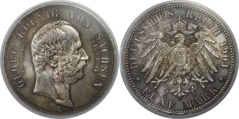 Deutsche Münzen und Medaillen ab 1871, REICHSSILBERMÜNZEN, Sachsen, Georg (1902-...