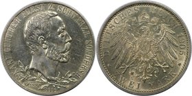 Deutsche Münzen und Medaillen ab 1871, REICHSSILBERMÜNZEN, Schwarzburg-Sondershausen, Karl Gunther (1880-1909). 2 Mark 1905 A, 25. Regierungsjubiläum....