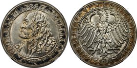 Deutsche Münzen und Medaillen ab 1871, REICHSSILBERMÜNZEN. Zum 400. Todestag von Albrecht Dürer. 3 Reichsmark 1928 D, Jaeger 332. NGC MS-64