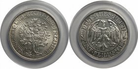Deutsche Münzen und Medaillen ab 1871, WEIMARER REPUBLIK. Eichbaum. 5 Reichsmark 1931 F, Silber. KM 56. Jaeger 331. ANACS MS-60