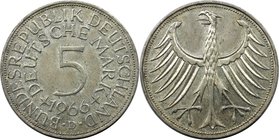 Deutsche Münzen und Medaillen ab 1945, BUNDESREPUBLIK DEUTSCHLAND. 5 Mark 1966 D, Silber. Jaeger 387. Vorzüglich