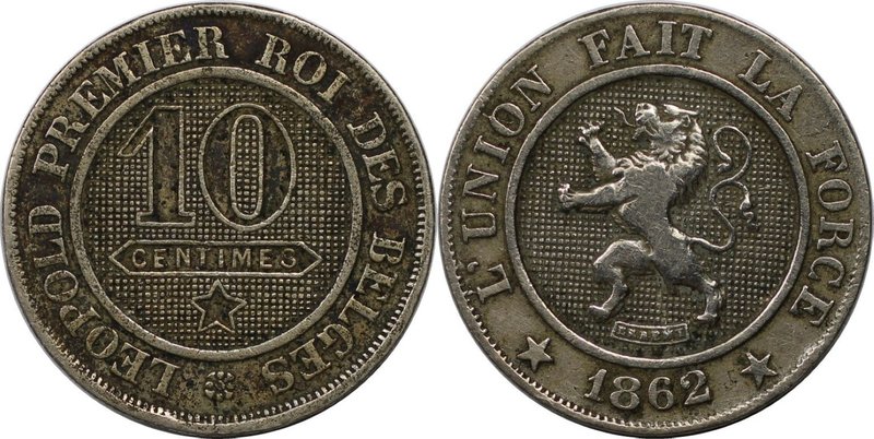 Europäische Münzen und Medaillen, Belgien / Belgium. Leopold I (1830-1865). 10 C...