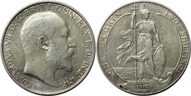 Europäische Münzen und Medaillen, Großbritannien / Vereinigtes Königreich / UK / United Kingdom. Edward VII. Florin 1910, Silber. KM 801. Spink 3981. ...