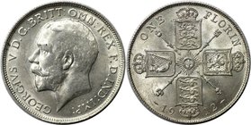 Europäische Münzen und Medaillen, Großbritannien / Vereinigtes Königreich / UK / United Kingdom. George V. Florin 1912, Silber. KM 817. Spink 4012. Fa...