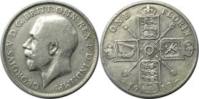 Europäische Münzen und Medaillen, Großbritannien / Vereinigtes Königreich / UK / United Kingdom. George V. Florin 1913, Silber. KM 817. Spink 4012. Se...