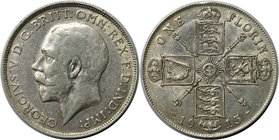 Europäische Münzen und Medaillen, Großbritannien / Vereinigtes Königreich / UK / United Kingdom. George V. Florin 1915, Silber. KM 817. Spink 4012. Se...