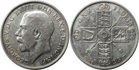 Europäische Münzen und Medaillen, Großbritannien / Vereinigtes Königreich / UK / United Kingdom. George V. Florin 1923, Silber. KM 817a. Spink 4022a. ...