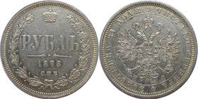 Russische Münzen und Medaillen, Alexander II. (1854-1881), Rubel 1878 SPB-NF, Silber. Bitkin 92. Vorzüglich