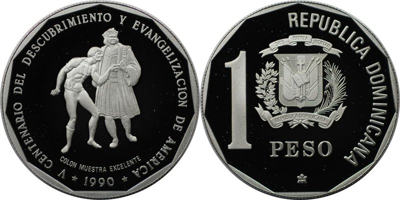 Weltmünzen und Medaillen, Dominikanische Republik / Dominican Republic. 500 Jahr...