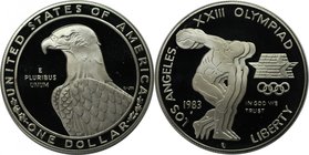 Weltmünzen und Medaillen, Vereinigte Staaten / USA / United States. XXIII. Olympische Sommerspiele 1984 in Los Angeles - Diskuswerfer. Dollar 1983 S, ...