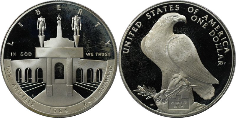 Weltmünzen und Medaillen, Vereinigte Staaten / USA / United States. XXIII. Olymp...