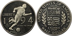 Weltmünzen und Medaillen, Vereinigte Staaten / USA / United States. XV. Fußball - Weltmeisterschaft. 1/2 Dollar 1994. Kupfer-Nickel. KM 246. Polierte ...