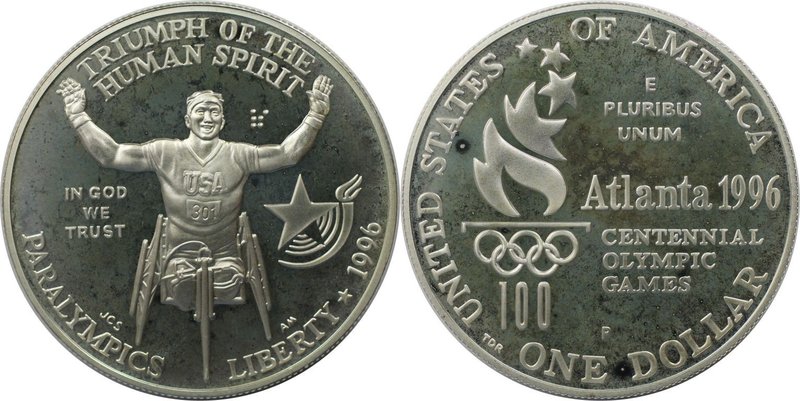Weltmünzen und Medaillen, Vereinigte Staaten / USA / United States. X. Paralympi...