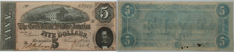 Banknoten, USA / Vereinigte Staaten von Amerika, Konförderierte Staaten von Amer...