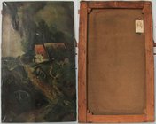 Kunst und Antiquitäten / Art and antiques. Ölgemälde. Impressionismus, auf der Rückseite des Rahmens Datum 1844, am unteren Rand des Manogramms. Öl au...