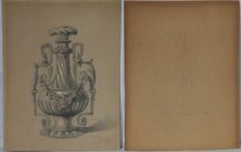 Kunst und Antiquitäten / Art and antiques. Grafiken. Frankreich "Vase" Signatur unten rechts. Datum 1878? 30 x 23 cm. Ungerahmt