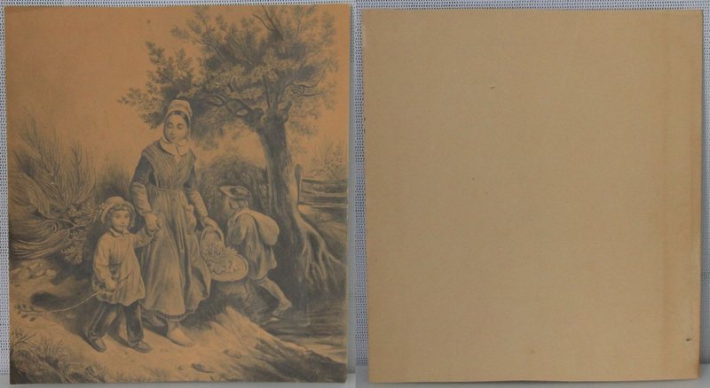 Kunst und Antiquitäten / Art and antiques. Grafiken. Frankreich. Mutter und Jung...