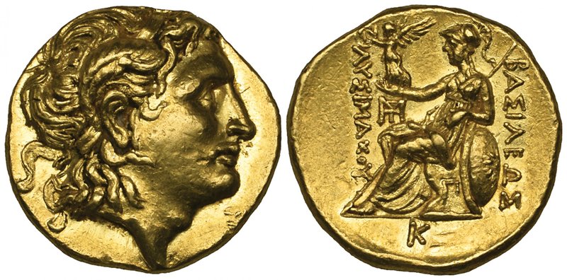 Kings of Thrace, Lysimachus (323-281 BC), gold stater, Pella, c. 296-281 BC, dei...