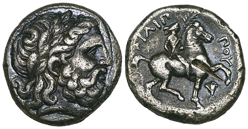 Kings of Macedon, Philip II (359-336 BC), tetradrachm, Amphipolis, c. 348-342 BC...