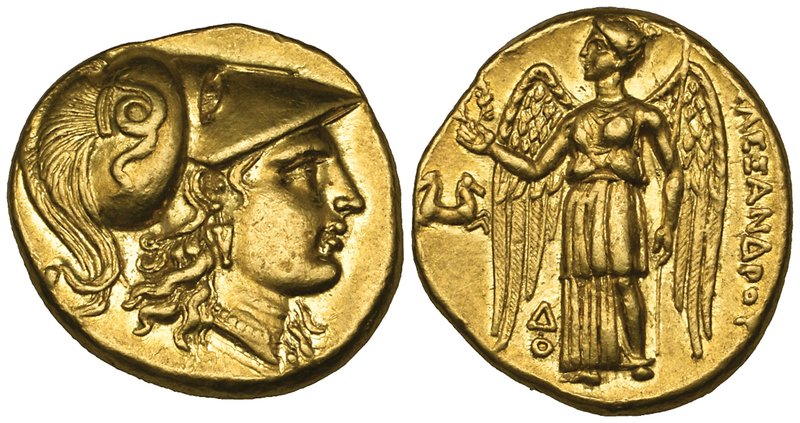 Kings of Macedon, Alexander III (336-323 BC), gold stater, Lampsakos, c. 328-323...