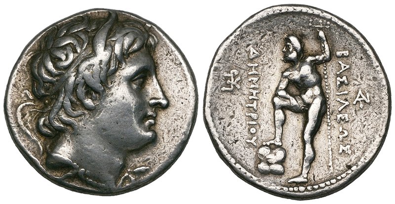 Kings of Macedon, Demetrius Polioketes (294-288 BC), tetradrachm, Pella, diademe...