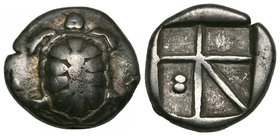 Locris Opuntii, hemidrachm, 4th century BC, 2.70g; Boeotia, Thebes, hemidrachm, 2.56g; Euboia, Chalkis, drachms (2), 3.56, 3.30g; Histiaia, tetrobol, ...